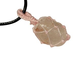 Rose Quartz Stone Pendant Necklace